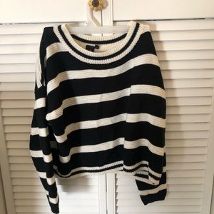 Cropped striped sweater